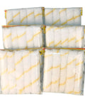 Pro Grade 6 Inch Mini Paint Roller Covers 1/2 Inch Nap Nylon Pack Of 50 in sealed packaging, arranged in two rows