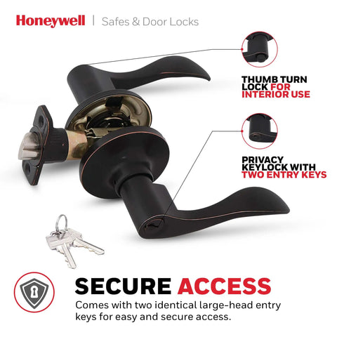 Interior And Exterior Wave Lever Door Handle With Keys For Bedroom And Office No Frills Anti Bump Resistant Reversible