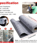 Professional Grade Waterproof Sheet For Floor Underlayment And Foundation Sealing House Flip Easy Cut Flexible Liner For Kitchen Shower Room Basement Crawl Space And Roof Keeps Things Bone Dry; 1.15m wide polyethylene roll.