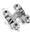 Hidden Door Hinges 180 Degree Zinc Alloy For Cabinet And Secret Doors No Fuss Easy Install XS Size 1 Piece