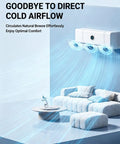 Boost Your Home Cooling Game With This Adjustable Air Conditioner Vent Guide And Milk Color Airflow Diffuser in a modern living room.