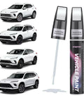 Buick Summit White Touch Up Paint Pen GAZ WA8624 2 In 1 Auto Scratch Repair With Brush And Pen Tip, shown with cars