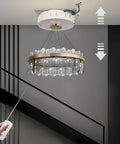 Heavy Duty Electric Chandelier Hoist Lifter System With Remote 330 Lbs Capacity for pendant lamp cleaning, showing lifting mechanism.