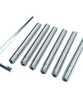 Six Piece Set Screws One Quarter Twenty Inch Hex Socket Stainless Steel 304 With Allen Head and One Eighth Inch Hex Wrench Included