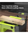 Rock Solid 3500W Dust Free Woodworking Table Saw delivering accurate cuts on wood, ideal for weekend warriors and small workshops.
