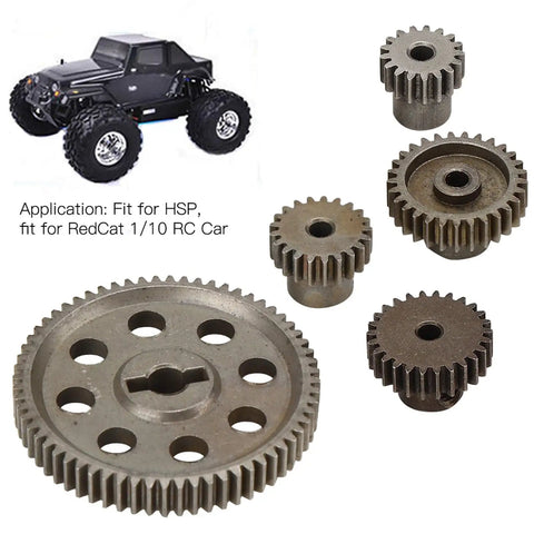 TT02 Differential Metal Spur Gear Set 64T Main Gear With 17T 21T 26T Pinions for 1/10 RC Cars and Trucks Upgrade Kit