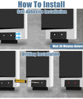 Installation guide for Foot Pull for Trash Cabinet Drawer With Touchless Hands Free Design using adhesive and screw methods.