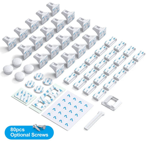 One Minute Magnetic Child Safety Locks For Cabinets And Drawers 20 Locks Plus 4 Keys No Drill Adhesive Peel And Stick Easy Peasy Install