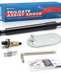 Tailgate Assist Shock For Ford F Series Trucks 1997 2016 with damper, bolts, and tools in packaging