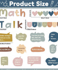 Math Talk Bulletin Board Set For Classrooms With Style 43 Pieces Including 27 Sentence Starters 16 Decorative Borders And 3 Sheets