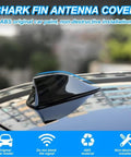 Universal Shark Fin Antenna Cover With Adhesive Tape For Cars SUVs And Trucks Black Durable Exterior Roof Top Aerial Base