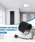 Bathroom Fan Motor Blower Assembly Replacement for 162 E G J K L M and 164 E G J K L M Heaters, 70 CFM at 120V
