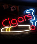 Cigar Neon Sign For Smoke Shop Bar Lounge Decor Handmade LED Art Light Dimmable Neon Light For Pub Party Or Retail Space