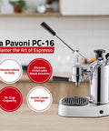 Top Tier Lever Espresso Machine With 38 Ounce Solid Brass Boiler And Dual Frothing System Chrome Finish showcasing lever design and polished details.