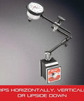 Magnetic Base Only With Three Precision Ground Magnetic Surfaces for rock solid measuring setup, push button on off