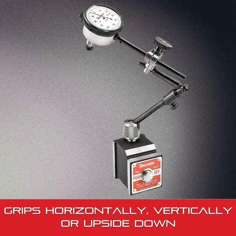 Magnetic Base Only With Three Precision Ground Magnetic Surfaces for rock solid measuring setup, push button on off