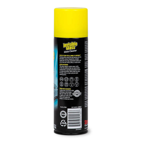 Top Shelf Foaming Auto Glass Cleaner Blast Away Road Grime And Bird Droppings From Windshield And Windows Without Leaving Streaks Or Smudges For A Flawless Shine Every Time 19 Ounce Spray Pack Of 2, side view of the can.
