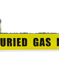 Yellow Underground Utility Tape 2x1000 Feet Gas Line Marking Tape With 5 Mil Double Laminated Black Lettering on a roll