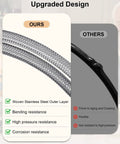 60 Inch Soda Maker Adapter Hose Kit For Terra Duo Art Gaia Series CO2 Tank Adapter, Beefy Brass Stainless Steel Hose With Steel Braided Layer, High-Pressure Up To 3500 PSI, woven stainless steel outer layer