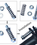 Premium Heavy Duty Car Exhaust Manifold Bolt Set installation illustration, includes M10x1.5 high temperature header studs and components.