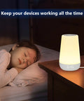 Child sleeping next to night light powered by 5V Replacement Power Adapter For Rest Series Sleep Machines Night Lights And Sleep Trainers With Barrel Plug 6.56ft Cable Delivers Stable 2A DC Output Compatible With Rest Plus And Rest Mini