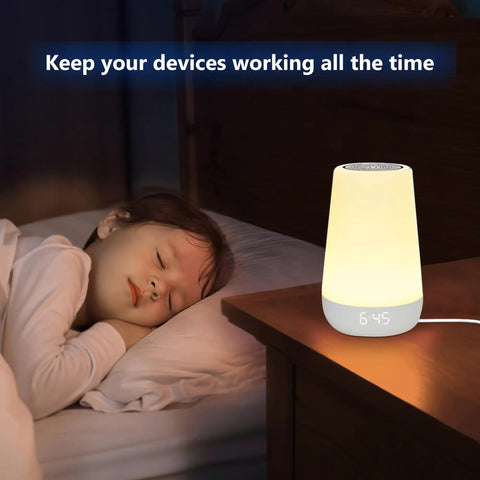 Child sleeping next to night light powered by 5V Replacement Power Adapter For Rest Series Sleep Machines Night Lights And Sleep Trainers With Barrel Plug 6.56ft Cable Delivers Stable 2A DC Output Compatible With Rest Plus And Rest Mini
