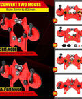 Amazon WORKEASE red diamond hole saw kit, 11‑pc tile set with double suction guide
Side view of the red WORKEASE hollow tile hole saw guide with suction cups and knobs
Close-up of suction knobs and diamond bits from the 11‑pc WORKEASE tile set
Installed view: red guide jig clamped to tile surface via suction cups for drilling