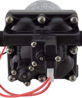 Front view of 3.0 GPM RV Water Pump 12V Quiet Operation With Internal Bypass, Self Priming Up To 6 Feet, 55 PSI Shutoff.