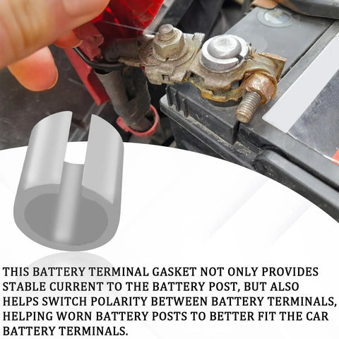 Heavy Duty Lead Alloy Battery Terminal Post Shims Quick Fix For Loose Fits Bulletproof Conductivity Universal Adapter Sleeves on battery post