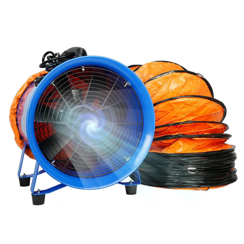 Beastly 520W Utility Axial Blower With 12 Inch Exhaust Fan and 33 Foot Duct Hose for home or workplace ventilation