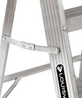 2-Foot Aluminum Step Stool For Industrial Use - Heavy-Duty 300-Pound Capacity, Rugged Gusset Bracing, Type IA AS3002, Lightweight 2-Step Ladder For Easy Low-Reach Tasks, aluminum brace detail
