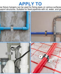 Stainless Steel U Clamp Kit For Pipe And Tube Mounting, Heavy Duty U Bracket Pipe Strap securing various pipes in projects.
