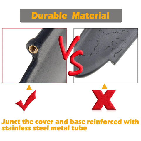 Durable material comparison for Replacement Sun Visor Vanity Mirror Covers Pair For Porsche 996 997 911 986 987 Boxster Cayman 1996-2010