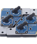 Heavy Duty Welding Magnet 2 Pack With Strong 61 Pound Pull Force, features dual switches for securing steel and iron angles.