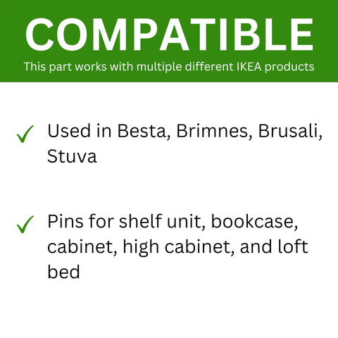 Dead On Fit Replacement Shelf Pins For Bookcases And Modular Shelving Units. Solid Heavy Gauge Metal Pegs Keep Shelves Locked In Place. Pack Of Twelve Includes Every Piece Needed For Quick Setup And Zero Hassle