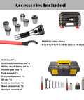 R8-ER32 Collet Chuck accessories including drill chuck, wrenches, screwdriver, suitable for Built Like A Boss Benchtop Milling Machine.