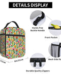 Desert Cactus Floral Insulated Lunch Tote for Office, Picnic and Camping with mesh side pocket and buckle handle