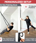 Top Shelf Adjustable Wall Mounted Fitness Anchor System For Heavy Lifts And Full Body Grinds With Brushed Steel Build And Hassle Free Setup For Tight Quarters - Adjustable setup, showcasing two users training with bands.
