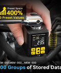 Close-up of Half Inch Drive Digital Torque Adapter With Color Display And Alerts 1 Percent Accuracy 12.5 To 250 FtLb Range