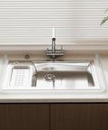 39 Inch Shatterproof Snap Together Shower Threshold Water Dam And Sink Splash Guard Flexible Porous Barrier Keeps Bathrooms And Kitchens Bone Dry With Super Simple Peel And Stick Install in kitchen sink.