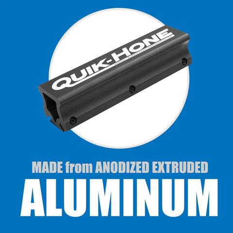 Dead Nuts Accurate Planer And Jointer Knife Sharpener System, anodized aluminum body showcasing a sharpener tool design.