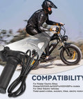 Full Twist Throttle With 2 Keys Plug And Play For Ridstar Q20 Series next to electric bike, compatibility text in background