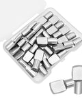 22 Pack Heavy Duty Nickel Plated Shelf Support Pegs For Home Storage, 1/4 Inch Spoon Style Cabinet Pin Holders in a case.