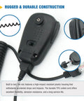 Heavy Duty 8 Pin Handheld Speaker Mic for Ham Radios, coiled cord, rugged build, Yaesu MH-31B8/A8J replacement