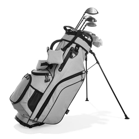 Golf Cart Bag With 14 Way Top Divider And Full Length Dividers 2 In 1 Design Dual Shoulder Straps Sturdy Support Legs
