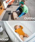 4MP Indoor Outdoor Home Security Camera System, 2 Pack, monitoring package delivery outdoors, baby in crib indoors