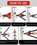 Rivet Nut Tool Kit With 11 Mandrels And 110 Rivet Nuts Beefy Yet Precise Rivnut Gun Set usage instructions in 5 steps