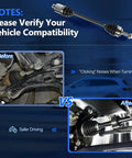 Drop In Ready CV Axle Front FWD For 2007 To 2013 Mazda 3 Automatic Transmission 2.0L 2.3L 2.5L CV Joint Axle installation before after