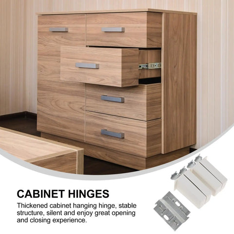 4 Sets Cabinet Hinge Corner Brace Kit With Thickened ABS And Iron Suspension Fittings For Easy Install No Squeak Silent Opening
