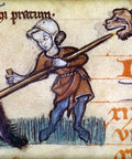 Cutting Hay With A Scythe Nenglish Manuscript Illumination Late 13th Century Poster Print 18x24 Inches Heavy Stock Reproduction